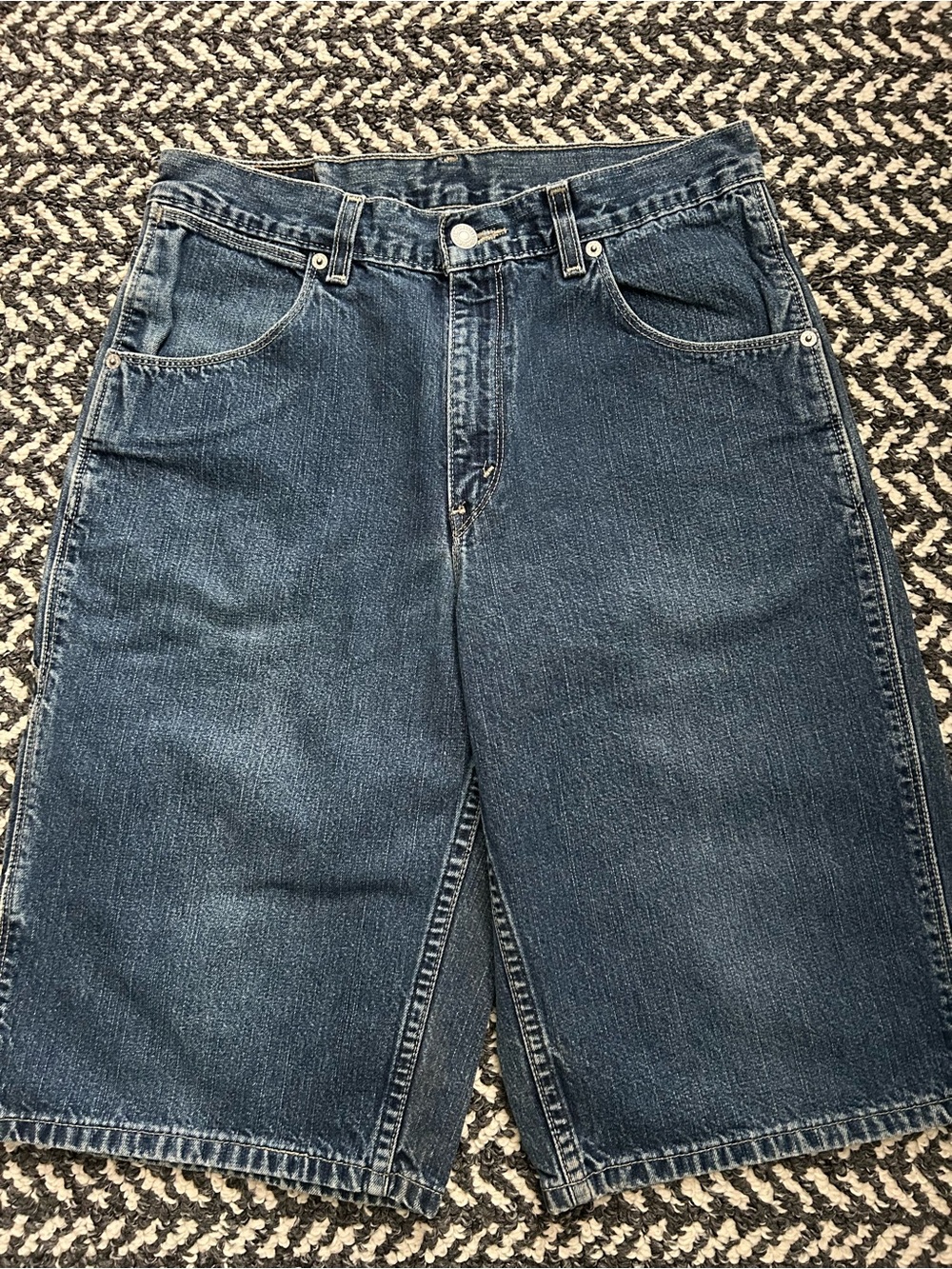 Levi Strauss Dark Blue Denim Jean Shorts